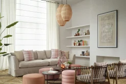 Flamant Aimee, Hanglamp, Raffia En Ijzer, S^ Verlichting