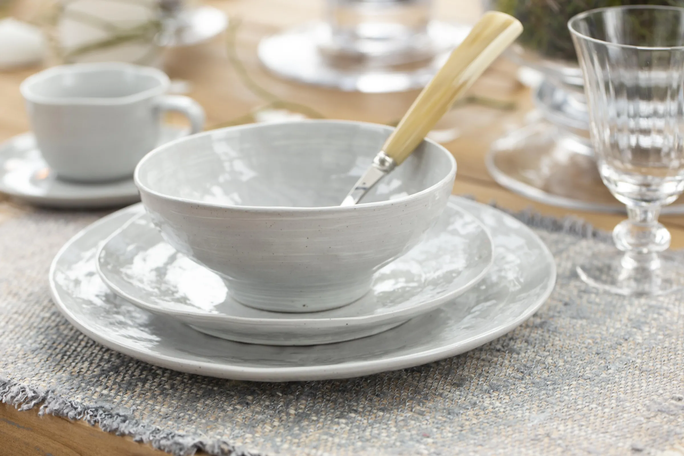 Flamant Alanah, Bord, Keramiek, Grijs, 21,5Cm^ Borden, Borden En Kommen