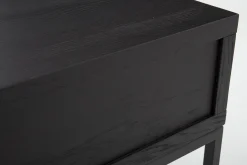 Flamant Armand, Bijzettafel, Zwart Eiken En Metaal^ Koffie Tafels