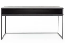 Flamant Armand, Bureau, Zwart Eiken En Metaal^ Bureaus