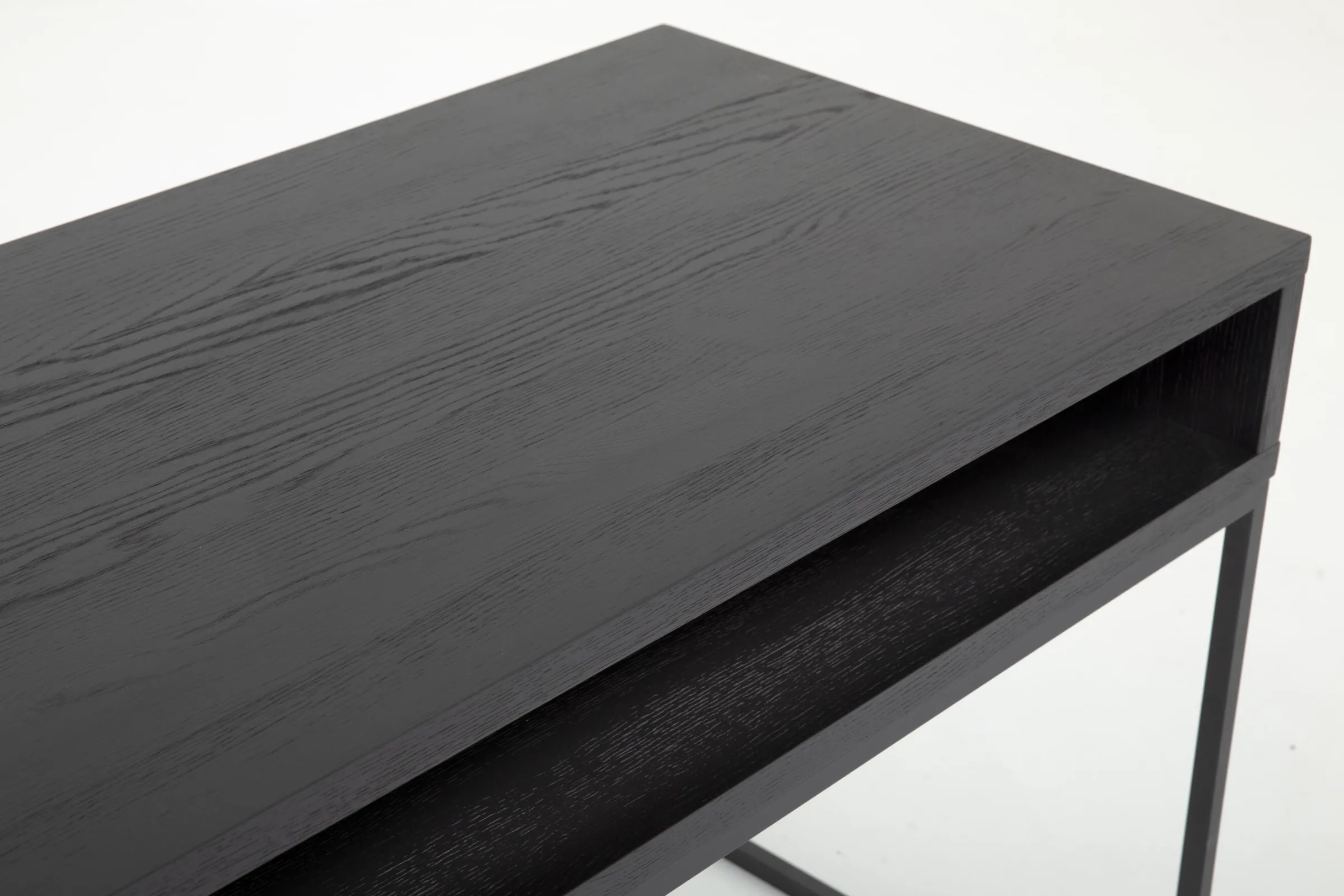 Flamant Armand, Bureau, Zwart Eiken En Metaal^ Bureaus