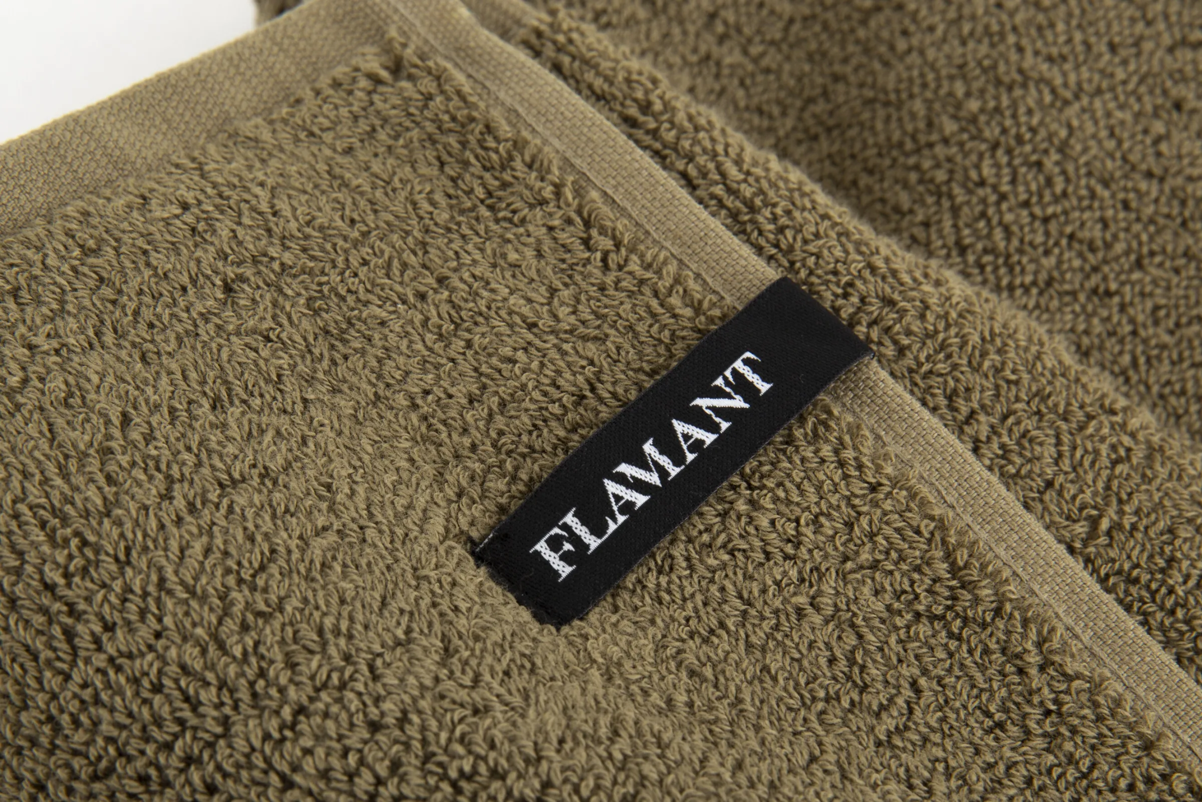 Flamant Baobao, Badhanddoek, Kaki, 100X180 Cm^ Textiel