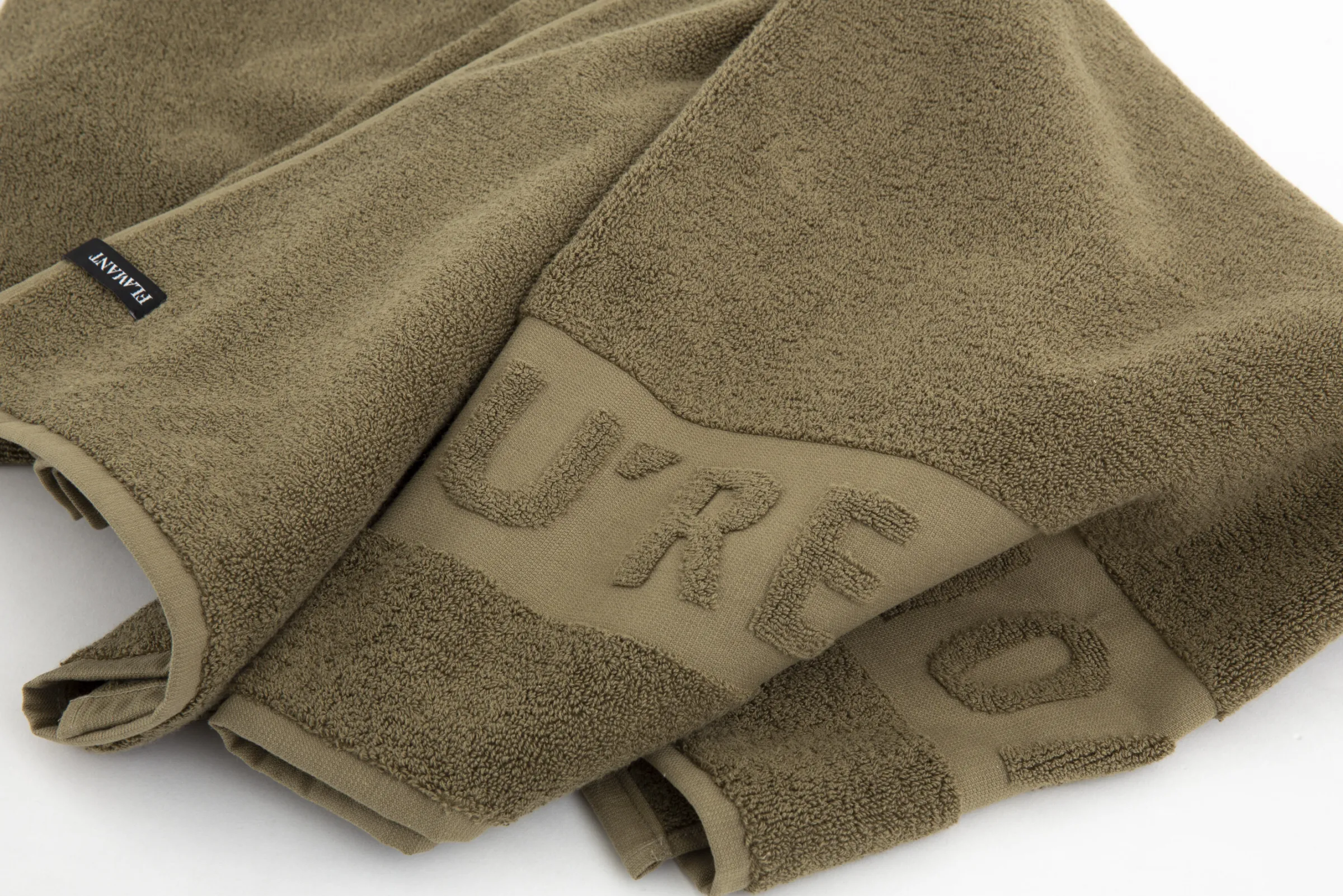 Flamant Baobao, Badhanddoek, Kaki, 100X180 Cm^ Textiel