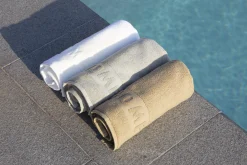 Flamant Baobao, Badhanddoek, Lichtgrijs, 100X180 Cm^ Textiel