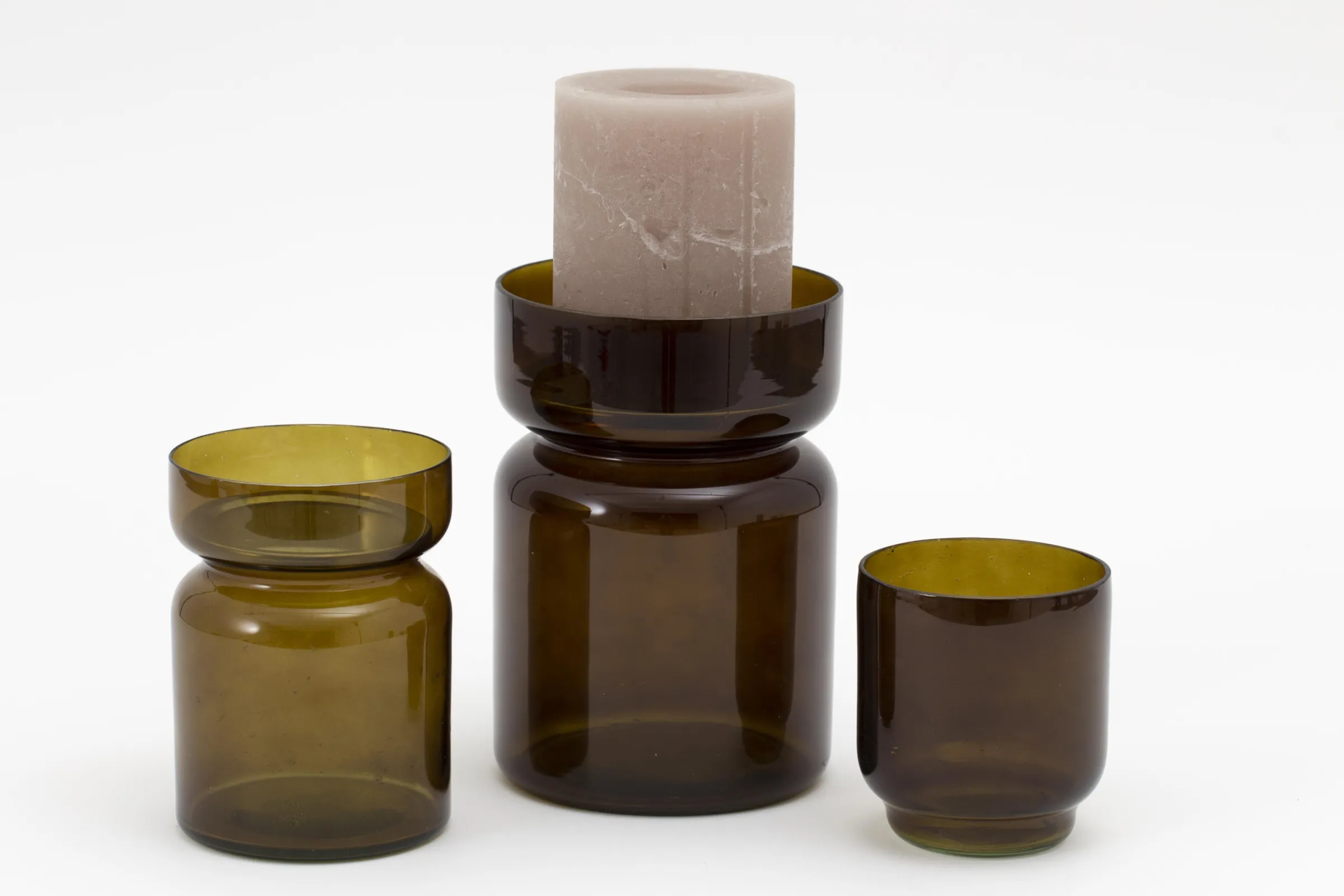 Flamant Berami, Kandelaar, Glas, Bruin, S^ Decoratie