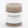 Flamant Beth, Kaars, Kleur Taupe, 7X9Cm^ Decoratie