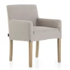 Flamant Billy, Fauteuil, Berken, Gebroken Wit Linnen^ Stoelen