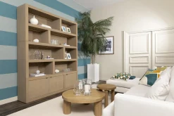 Flamant Bjorn, Boekenkast, Verweerd Eiken, Met Dimbare Led-Verlichting^ Kasten