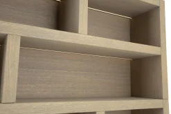 Flamant Bjorn, Boekenkast, Verweerd Eiken, Met Dimbare Led-Verlichting^ Kasten