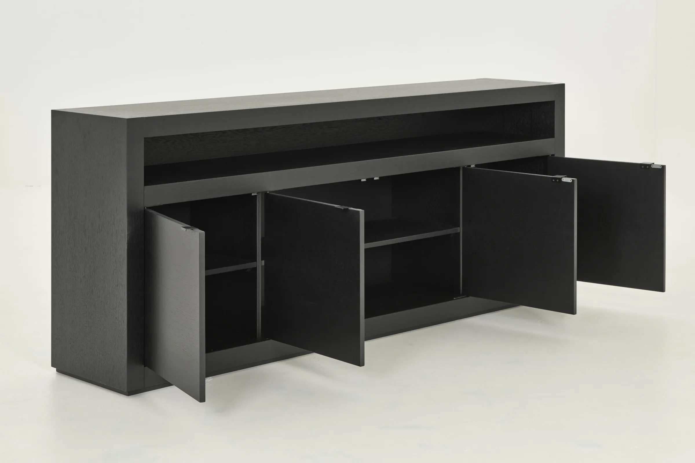 Flamant Bjorn, Dressoir, Zwart, 4 Deurs, Met Dimbare Led-Verlichting^ Dressoirs