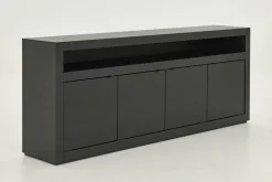 Flamant Bjorn, Dressoir, Zwart, 4 Deurs, Met Dimbare Led-Verlichting^ Dressoirs