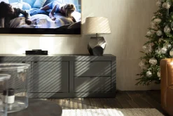 Flamant Bjorn, Tv-Meubel, Zwart, 2 Deuren, 4 Lades^ Kasten