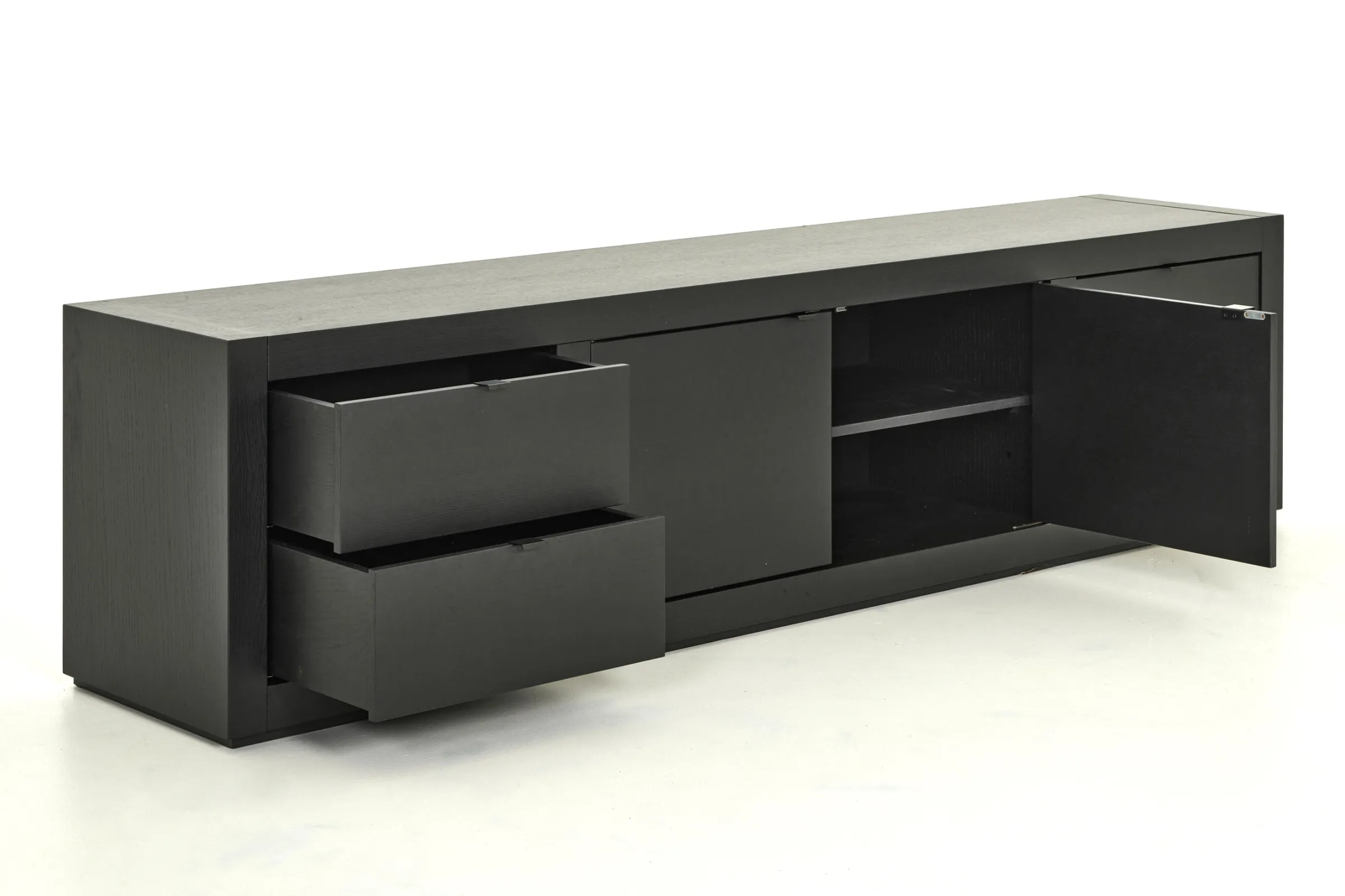 Flamant Bjorn, Tv-Meubel, Zwart, 2 Deuren, 4 Lades^ Kasten