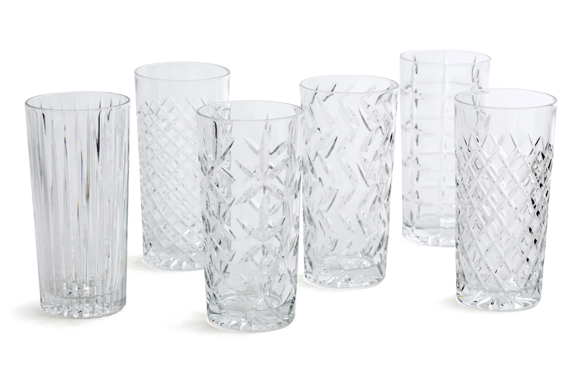 Flamant Bogart, Hoog Glas, Handgeslepen, Set Van 6^ Bril