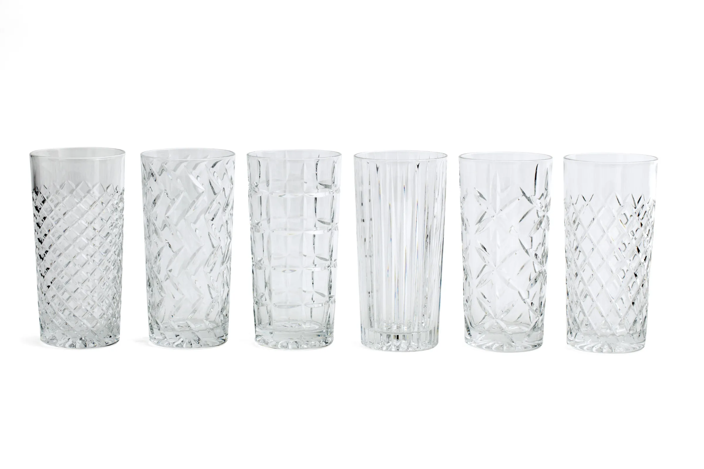 Flamant Bogart, Hoog Glas, Handgeslepen, Set Van 6^ Bril