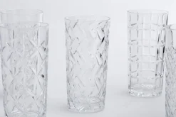 Flamant Bogart, Hoog Glas, Handgeslepen, Set Van 6^ Bril