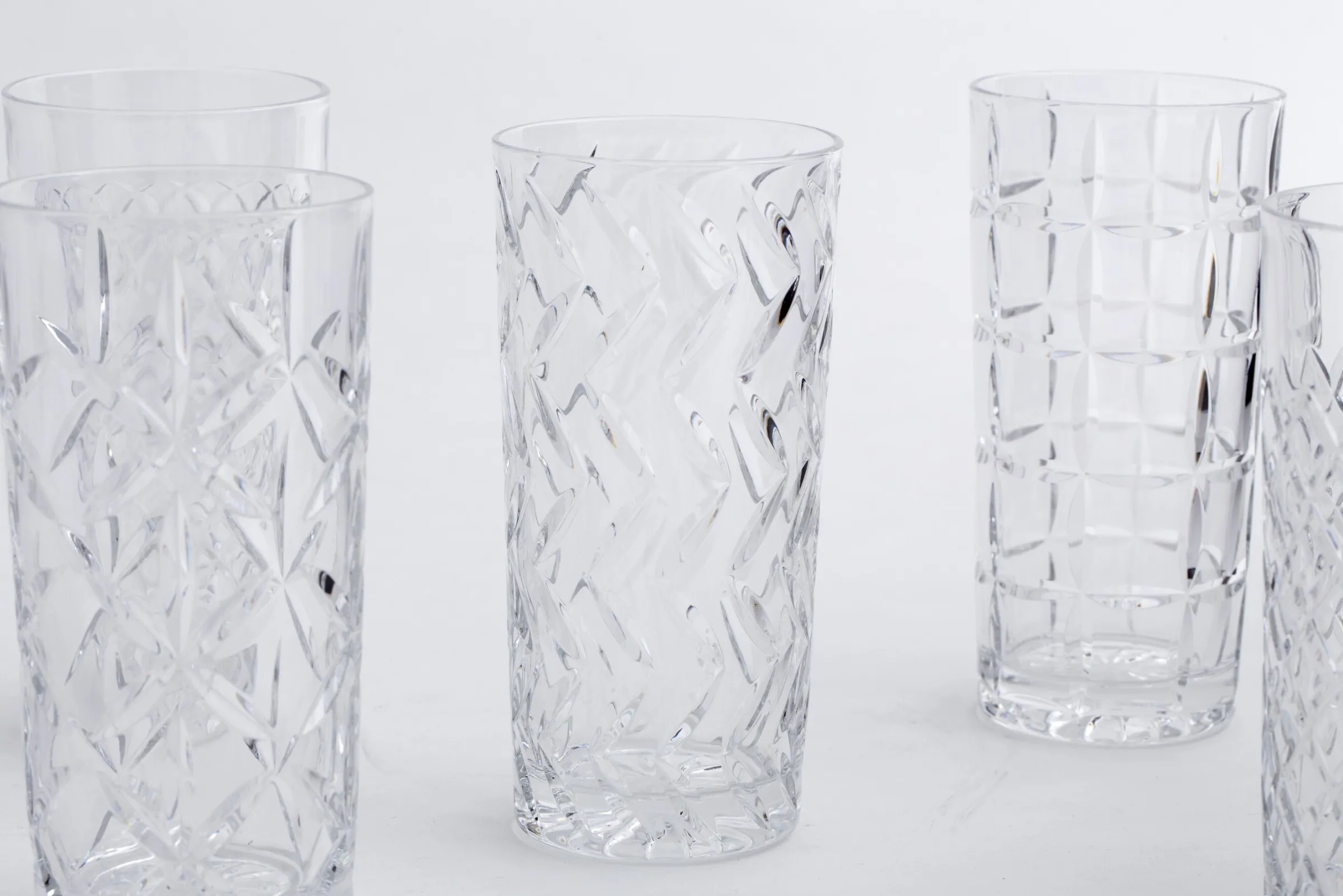 Flamant Bogart, Hoog Glas, Handgeslepen, Set Van 6^ Bril