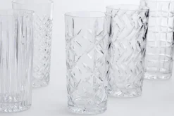 Flamant Bogart, Hoog Glas, Handgeslepen, Set Van 6^ Bril