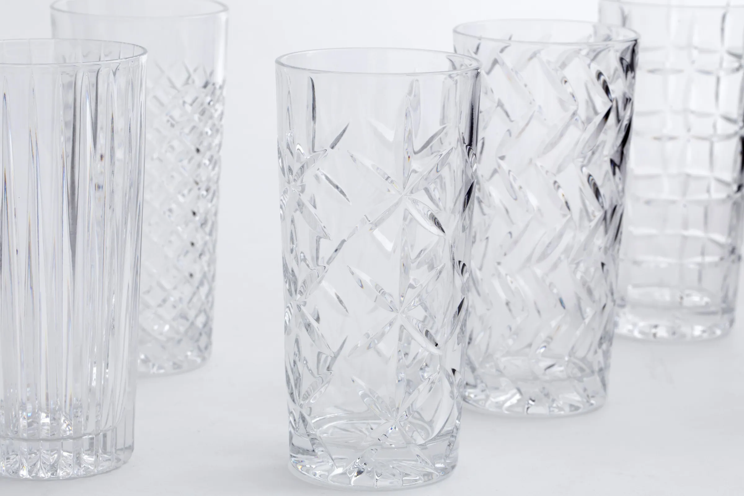 Flamant Bogart, Hoog Glas, Handgeslepen, Set Van 6^ Bril