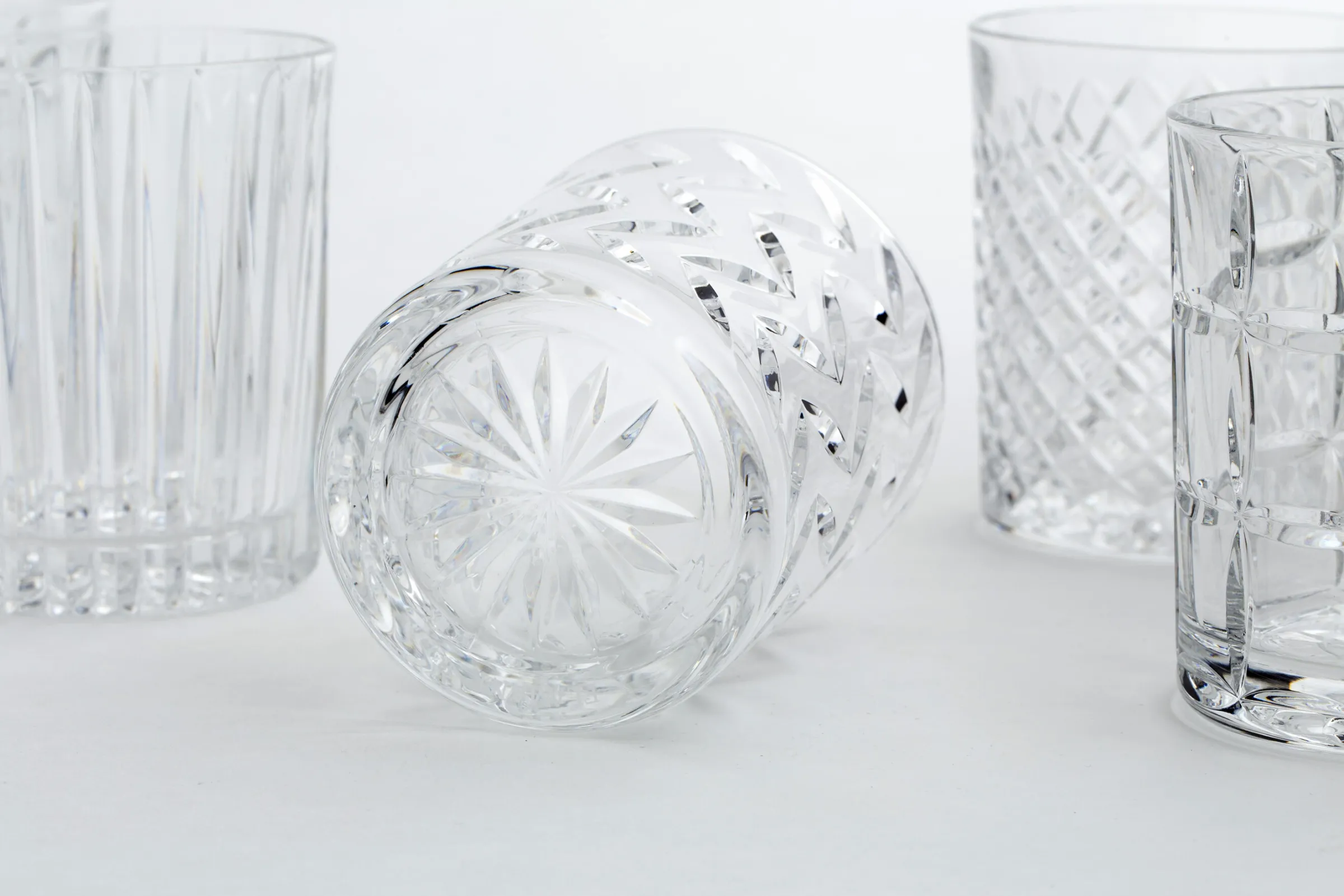 Flamant Bogart, Whiskyglas, Handgeslepen, Set Van 6^ Bril