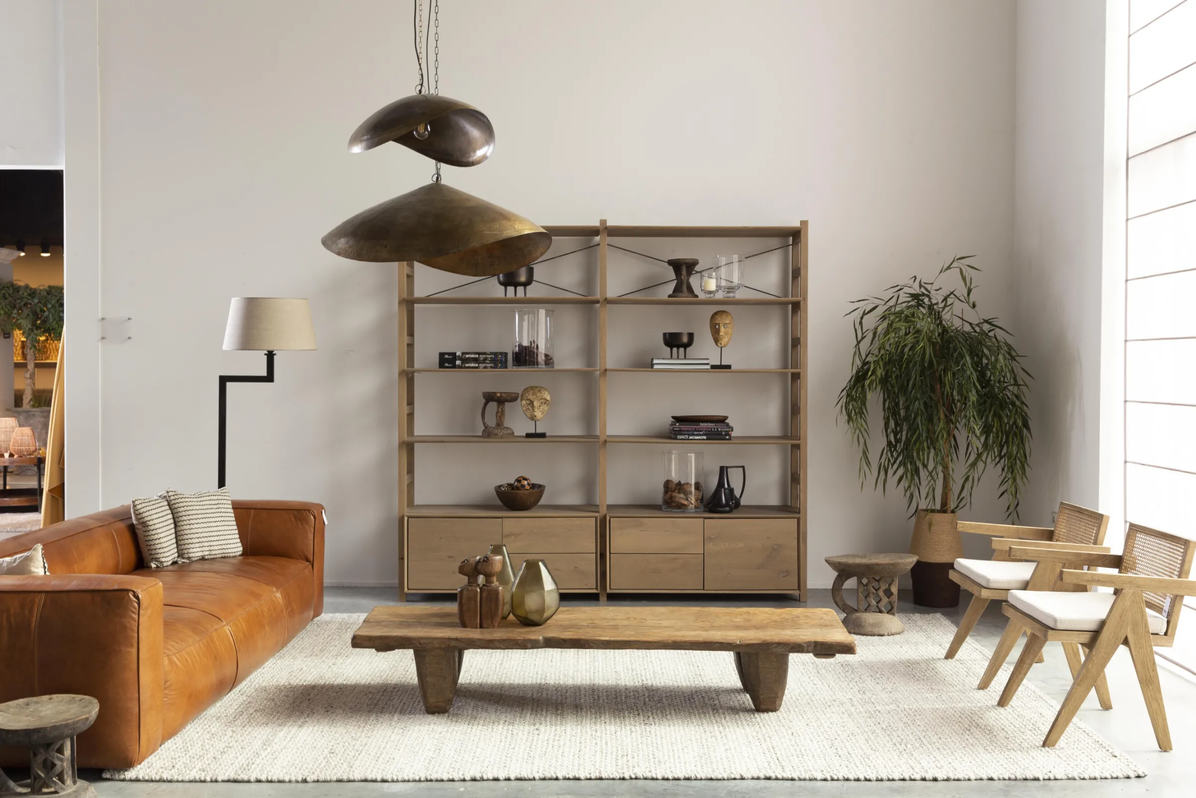 Flamant Bruno, Fauteuil, Eiken, Riet, Met Kussen^ Stoelen