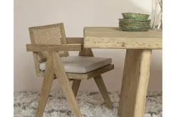 Flamant Bruno, Fauteuil, Eiken, Riet, Met Kussen^ Stoelen