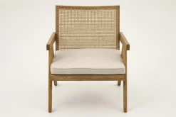 Flamant Bruno, Fauteuil, Eiken, Riet, Met Kussen^ Banken