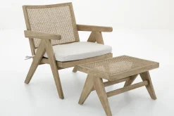 Flamant Bruno, Fauteuil, Eiken, Riet, Met Kussen^ Banken