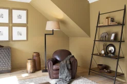 Flamant Burnham, Club Fauteuil, Donkerbruin, Leer^ Banken