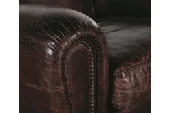 Flamant Burnham, Club Fauteuil, Donkerbruin, Leer^ Banken