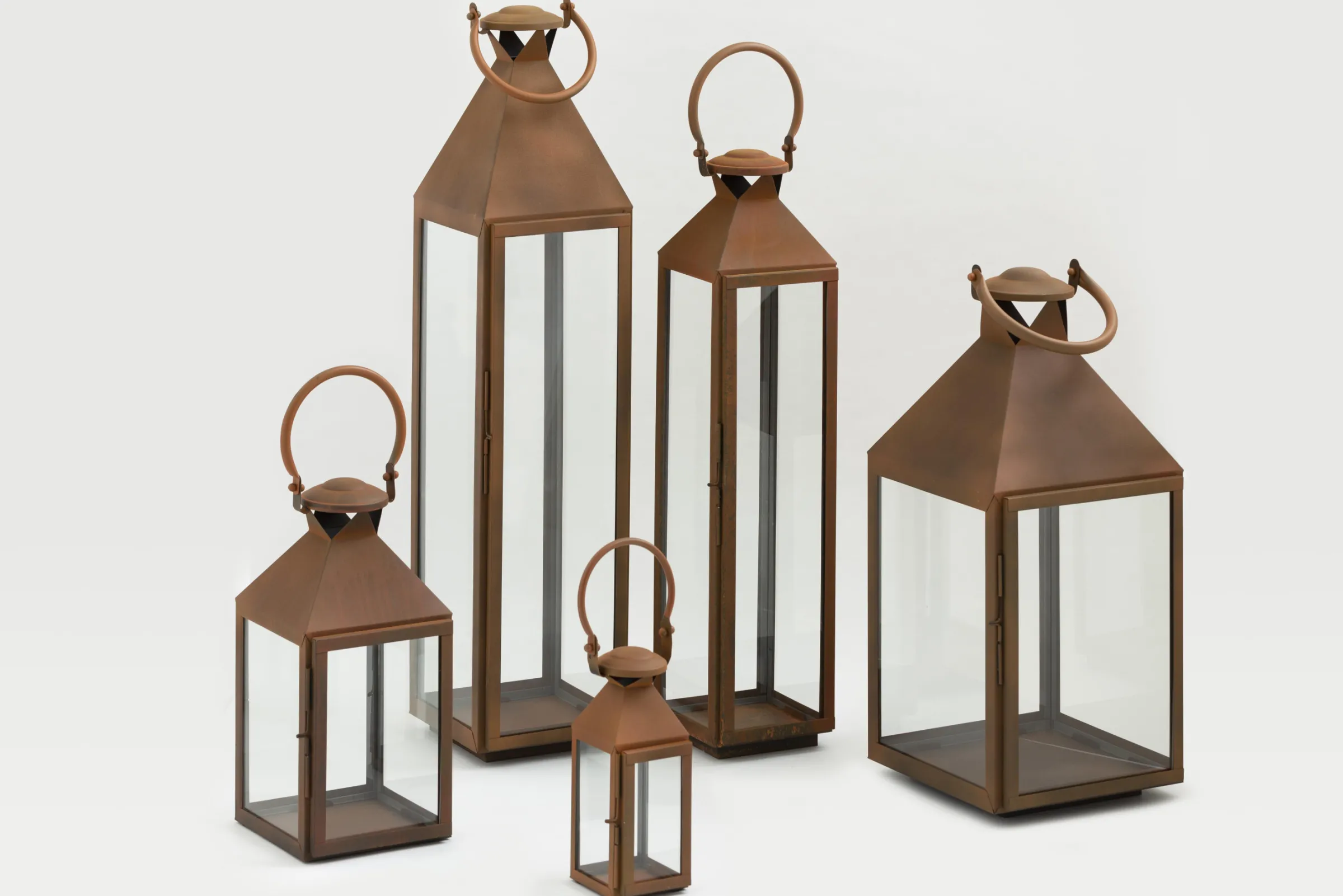 Flamant Ellis, Lantaarn, Ijzer En Glas, Roest, Xl^ Decoratie