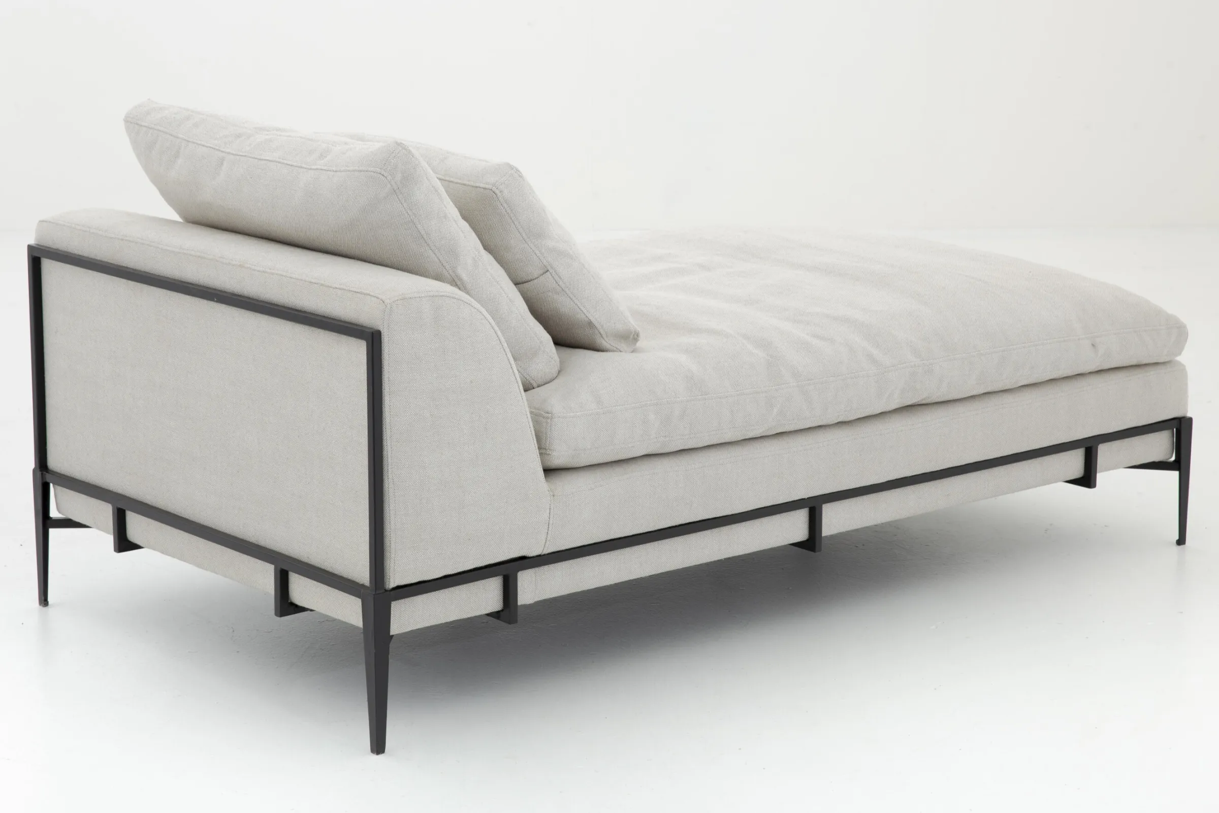 Flamant Floria, Fauteuil, Natuurlijk Linnen En Zwart Metaal^ Banken