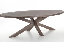 Flamant Forino, Eettafel, Gerookt Eikenhout, 210 Cm^ Eettafels