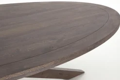 Flamant Forino, Eettafel, Gerookt Eikenhout, 210 Cm^ Eettafels