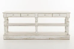 Flamant Henrice, Consoletafel, 3 Niveaus, 4 Laden, Antieke Afwerking^ Koffie Tafels