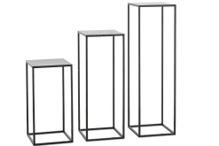 Flamant Isaac, Standaard, Metaal, Zwart, H 95 Cm^ Koffie Tafels