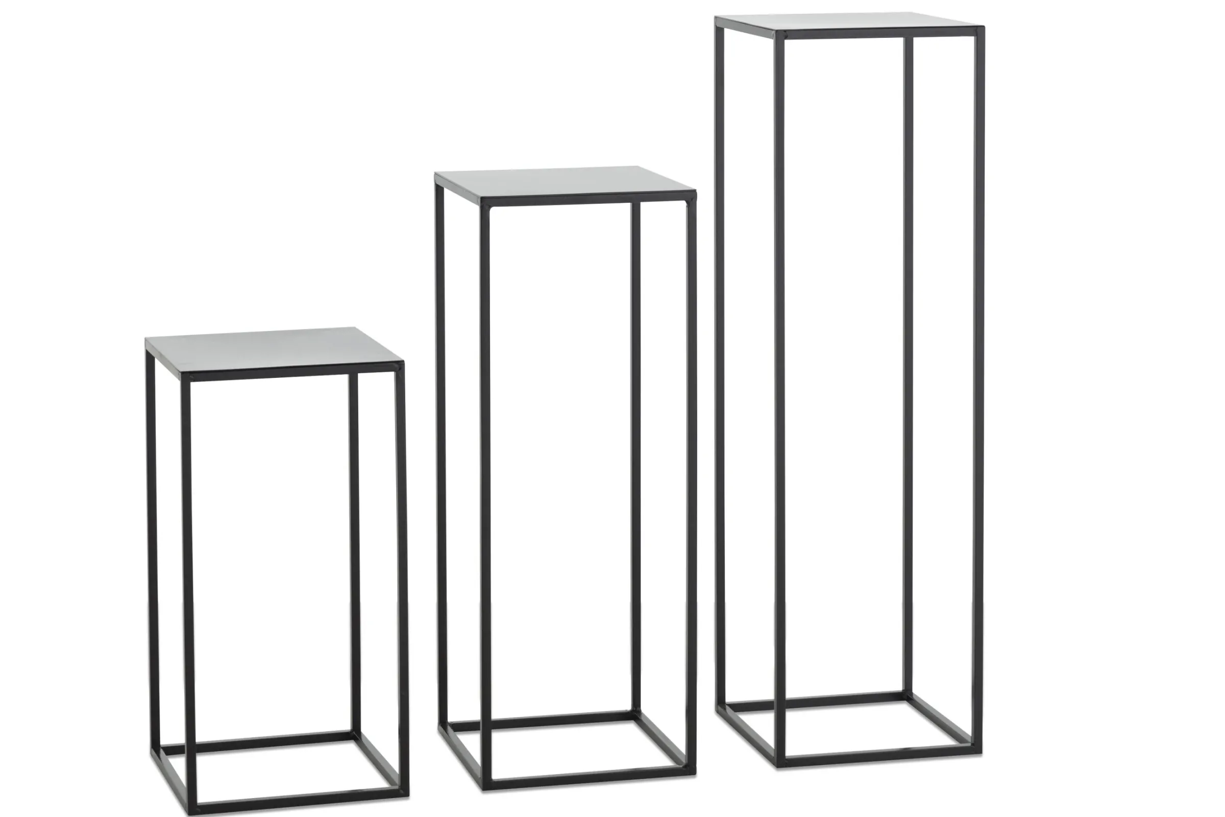 Flamant Isaac, Standaard, Metaal, Zwart, H 95 Cm^ Koffie Tafels