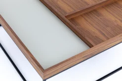 Flamant Jalon, Salontafel, Vierkant, Hout En Metaal^ Koffie Tafels