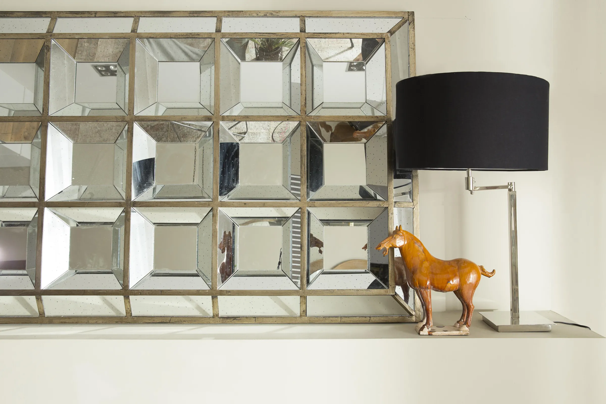 Flamant Javier, Spiegel, Accent, Rand Goud^ Decoratie