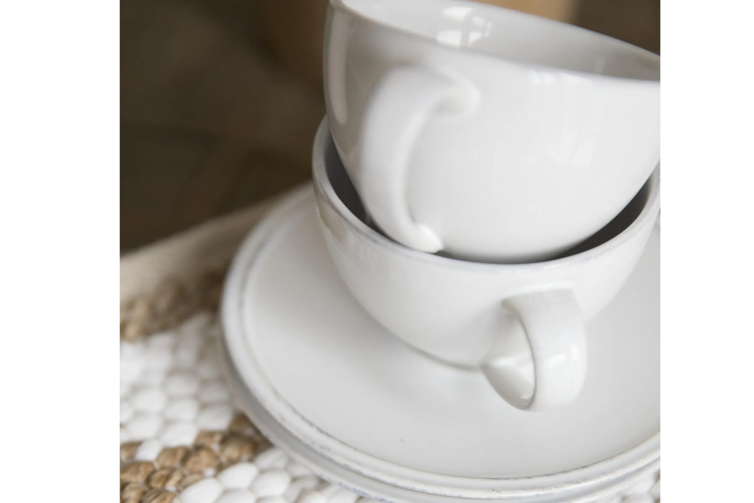 Flamant Jille, Kop En Schotel, Keramiek, Wit, S, 50 Ml^ Borden, Borden En Kommen