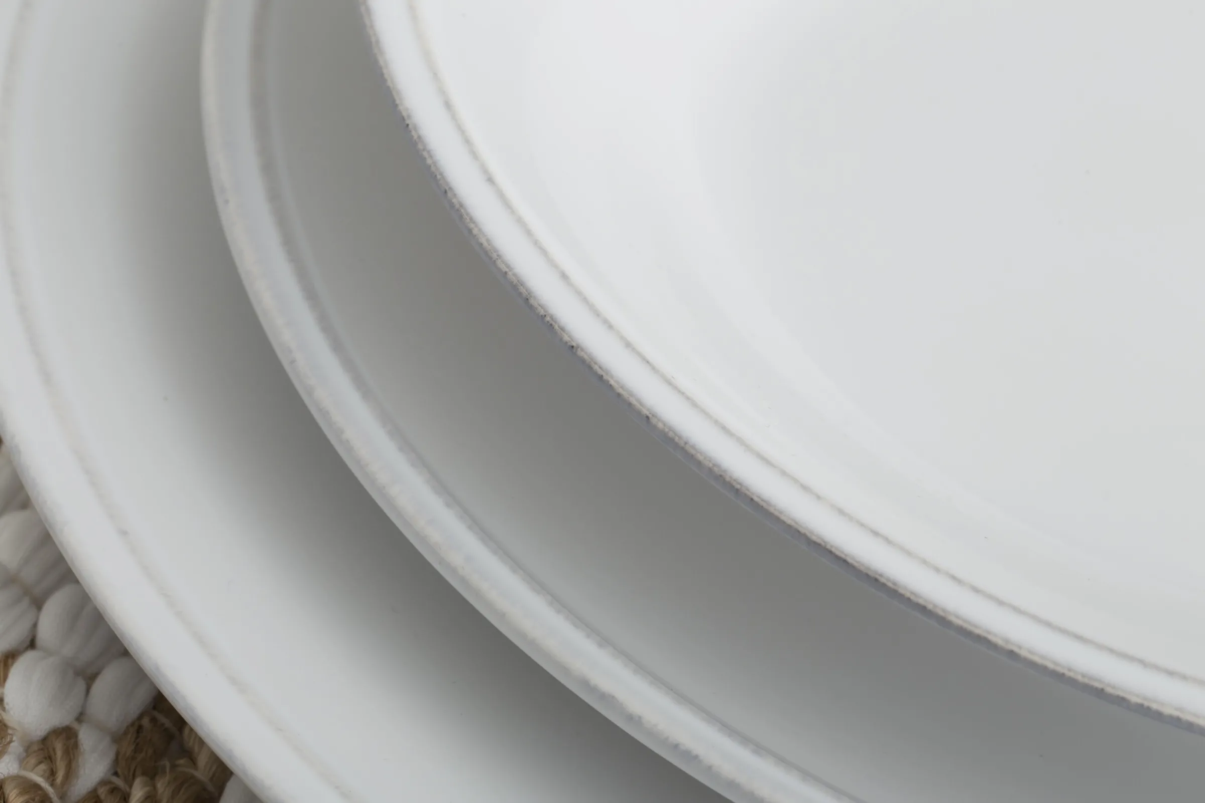 Flamant Jille, Soepbord, Keramiek, Wit^ Borden, Borden En Kommen