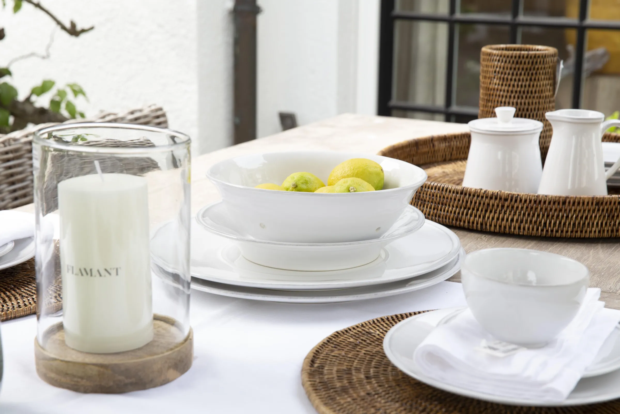 Flamant Jille, Vergiet, Keramiek, Wit^ Accessoires