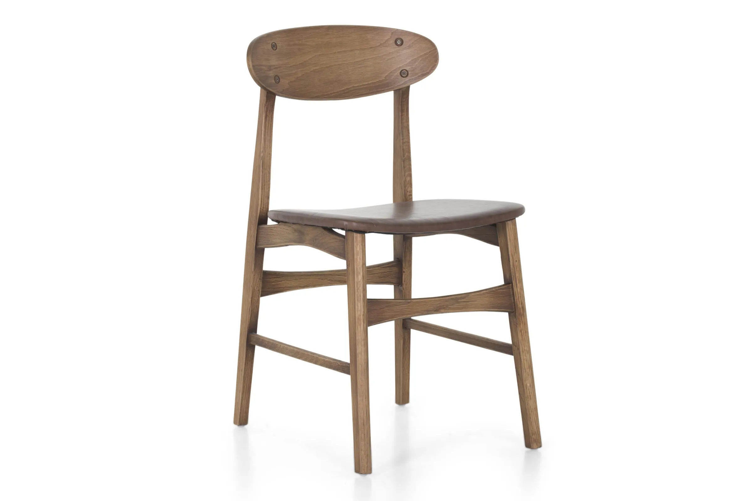 Flamant Joel, Stoel, Eiken En Leren Zitting^ Stoelen