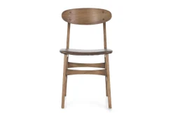 Flamant Joel, Stoel, Eiken En Leren Zitting^ Stoelen