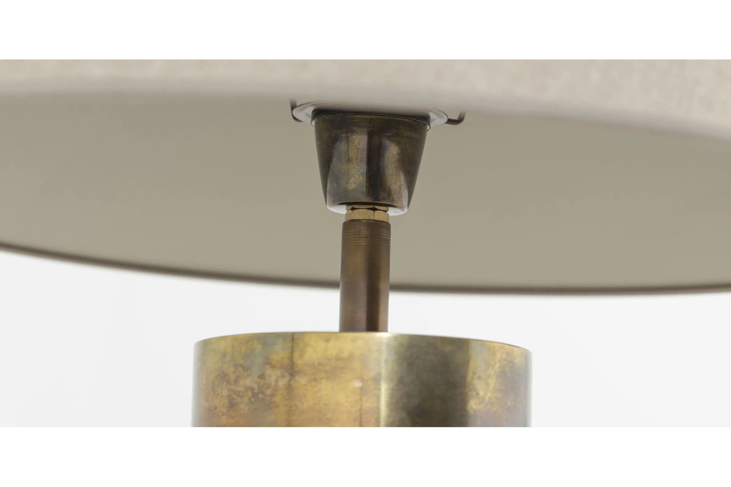 Flamant Jonne, Tafellamp, Antiek Koperen Afwerking^ Verlichting