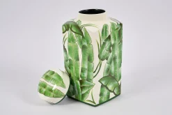 Flamant Judor, Potiche, Groen/Wit^ Decoratie