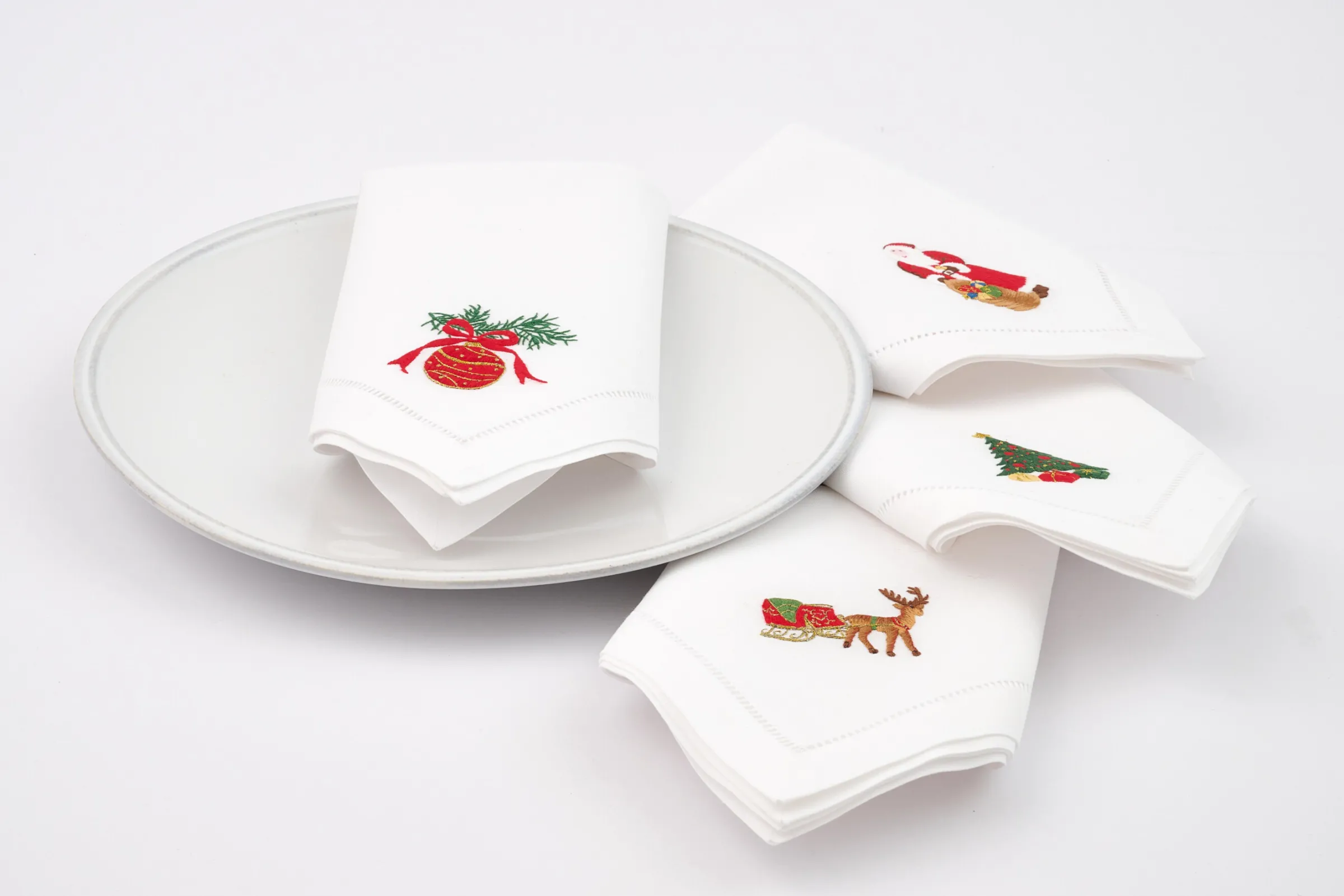 Flamant Karoli, Servet, Borduurwerk, Set Van 4^ Eetkamer- En Keukentextiel