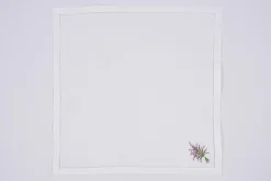 Flamant Lavendel, Servet, Borduurwerk, Set Van 6^ Eetkamer- En Keukentextiel