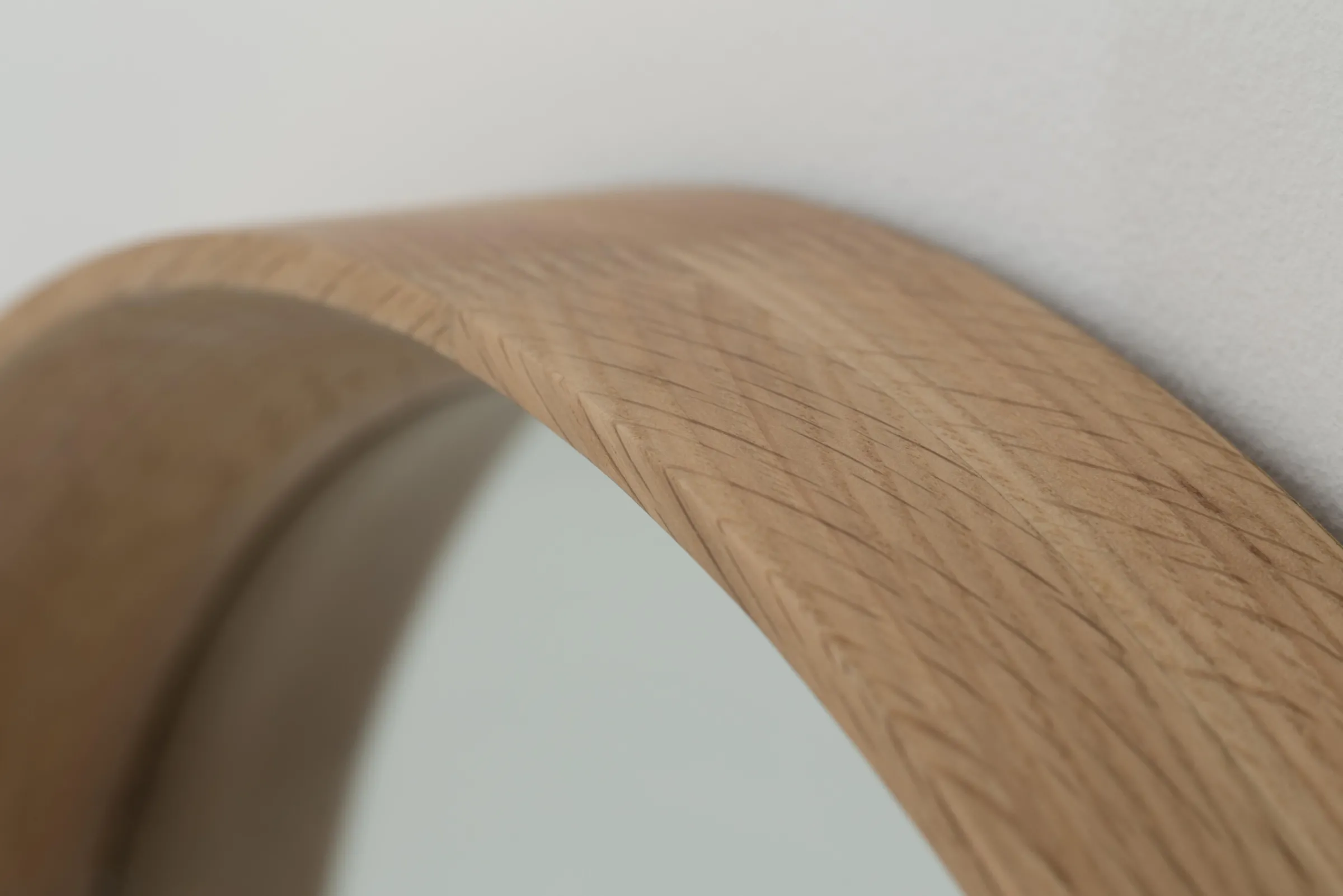 Flamant Lucente, Spiegel, Eiken, Rond, 46Cm^ Decoratie