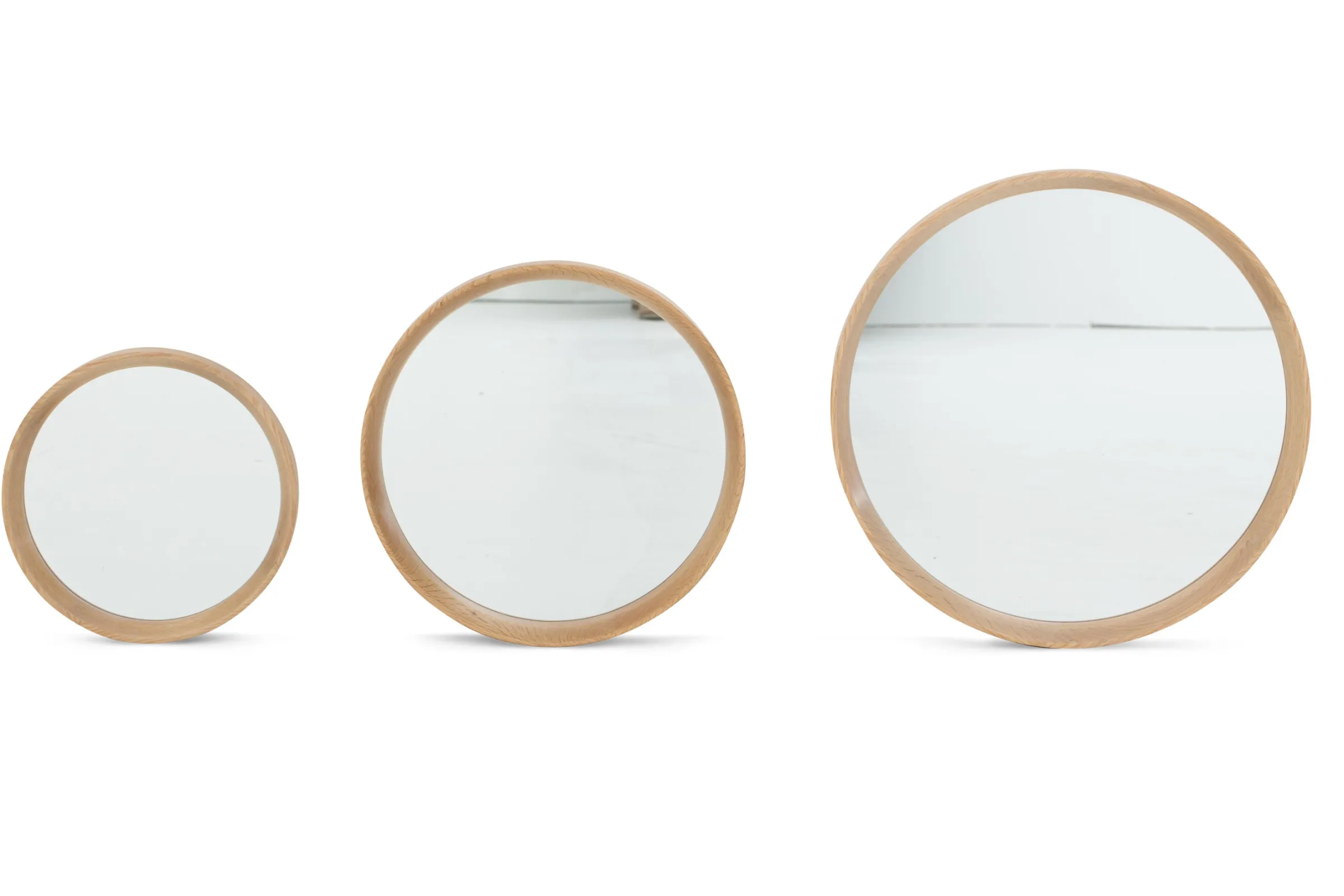 Flamant Lucente, Spiegel, Eiken, Rond, 33Cm^ Decoratie